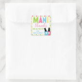 Mani Vielen Dank für alles, was Sie wertschätzen G Quadratischer Aufkleber (Tasche)