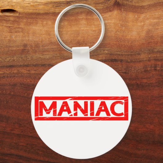 Maniac-Briefmarke Schlüsselanhänger (Rückseite)