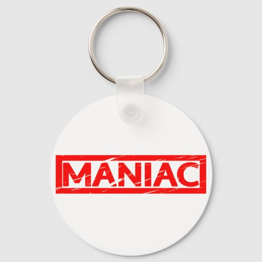 Maniac-Briefmarke Schlüsselanhänger (Rückseite)