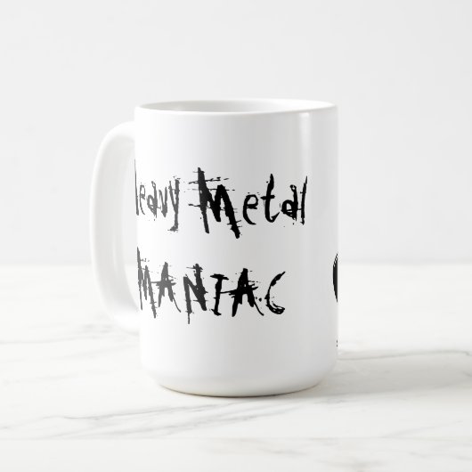 Maniac SchwermetallTasse Kaffeetasse (Vorderseite Links)