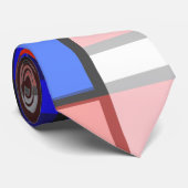 Manic Mondrian Style Retro-Farbkomposition Krawatte (Gerollt)