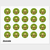 Manic Monkey Runder Aufkleber (Blatt)