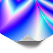 Manic Star in Blau Rosa und Weiß Poster (Ecke)