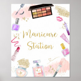 Manicstation Glitz & Glam Wellness-Center Geburtst Poster