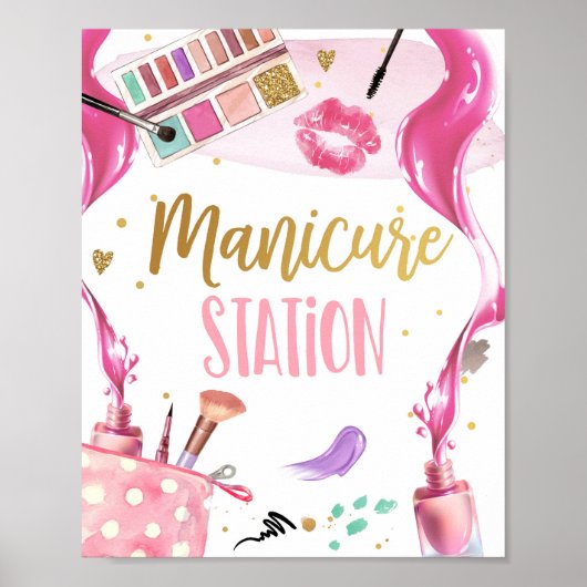 Manicstation Wellness-Center Party Makeup Glamour  Poster (Vorne)