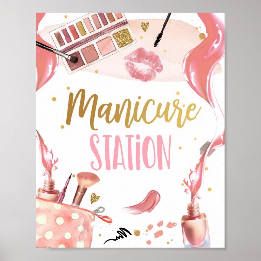 Manicstation Wellness-Center Party Makeup Glamour Poster (Vorne)