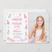 Manicure and Pedicure Bow Mani-Pedi Party Birthday Einladung (Vorderseite)