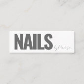 Manicure Beruflich Salon Wellness-Center Nail Tech Mini Visitenkarte (Vorderseite)