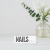 Manicure Beruflich Salon Wellness-Center Nail Tech Mini Visitenkarte (Stehend Vorderseite)