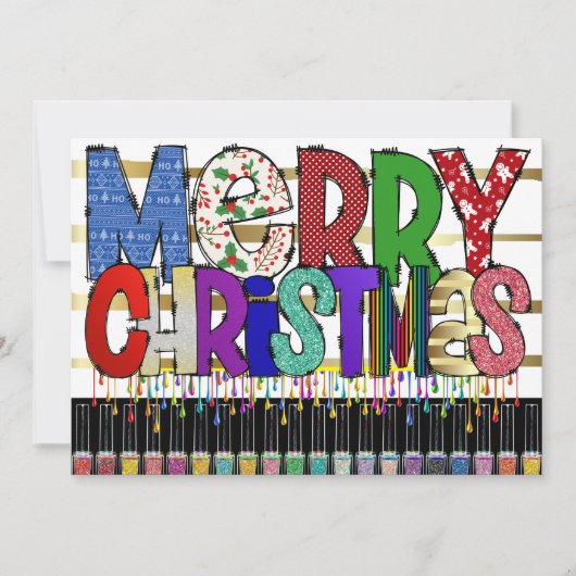 Manicure Nail Art Einladung (Vorderseite)