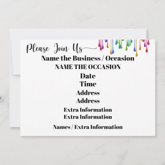 Manicure Nail Art Einladung (Rückseite)