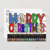 Manicure Nail Art Weihnachten Postkarte (Vorne/Hinten)