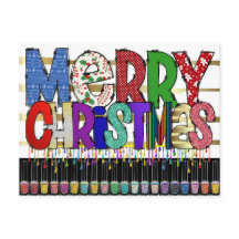 Manicure Nail Art Weihnachten Postkarte