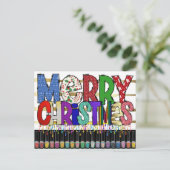 Manicure Nail Art Weihnachten Postkarte (Stehend Vorderseite)