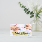 Manicure Nail Polnische Hände Visitenkarte (Stehend Vorderseite)