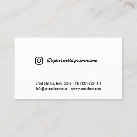 Manicure Nail Polnischer Scannable QR Code Grundwe Visitenkarte (Rückseite)