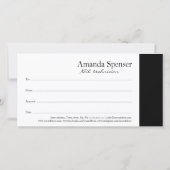 Manicure Nail Salon Geschenkgutschein Einfach Weiß Dankeskarte (Rückseite)