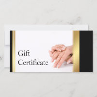 Manicure Nail Salon Geschenkgutschein Einfach Weiß