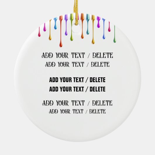 Manicure Nail Salon Keramik Ornament (Hinten)