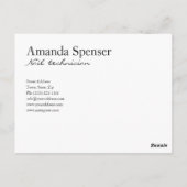 Manicure Nail Salon Simple White Danke Coupon Postkarte (Rückseite)