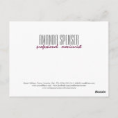 Manicure Nail Salon Simple White Danke Coupon Postkarte (Rückseite)