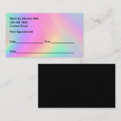 Manicure Nail Tech Client Termin Karten (Vorne/Hinten)