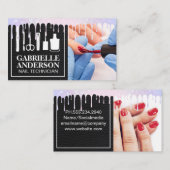 Manicure Nails gestrichen | Nail Polnischer Tropfe Visitenkarte (Vorne/Hinten)