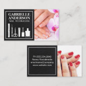 Manicure Nails gestrichen | Nail Salon Blume Visitenkarte (Vorne/Hinten)