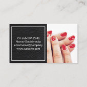 Manicure Nails gestrichen | Nail Salon Visitenkarte (Rückseite)