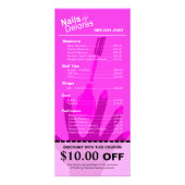 MANICURE PEDICURE Coupon Menü violett (Hinten)