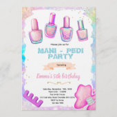 Manicure pedicure spa party invitation einladung (Vorderseite)