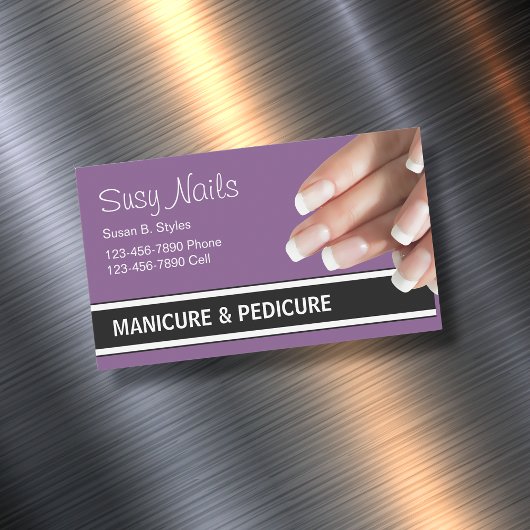 Manicure Perfect Nails Design Magnetische Visitenkarte