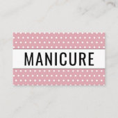 Manicure - Polka Dots Pink Visitenkarte (Vorderseite)