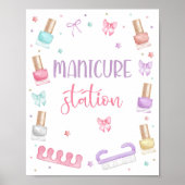 Manicure Station Mani-Pedi Party Pedicure Spa Girl Poster (Vorne)