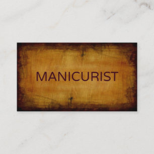 Manicurist Antique Brushed Business Card Visitenkarte
