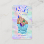 Manicurist Artist Nail Art Studio Stylish Opal Visitenkarte (Vorderseite)