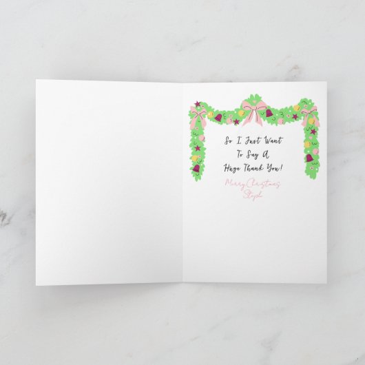 Manicurist Cartoon Funny Thank You from Customer Karte (Innenseite)