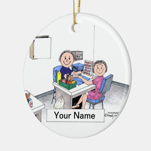 Manicurist Keramik Ornament (Links)