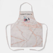 Manicurist Nail Tech Rose Marble Schürze (Vorderseite)