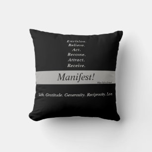 Manifest! 16x16 Doppelkissen - Schwarz v5 Kissen
