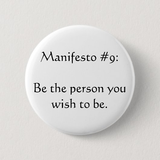 Manifest #9 button (Vorderseite)