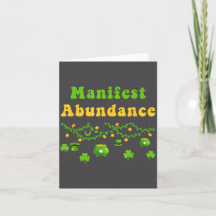 Manifest Abundance St. Patrick's Day Irischer Sham Karte