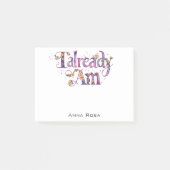 *~* Manifest AP85 Floral Dankbarkeit BEREITS AM 9 Post-it Klebezettel (Vorderseite)