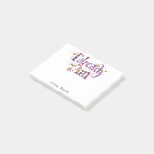 *~* Manifest AP85 Floral Dankbarkeit BEREITS AM 9 Post-it Klebezettel (angewinkelt)