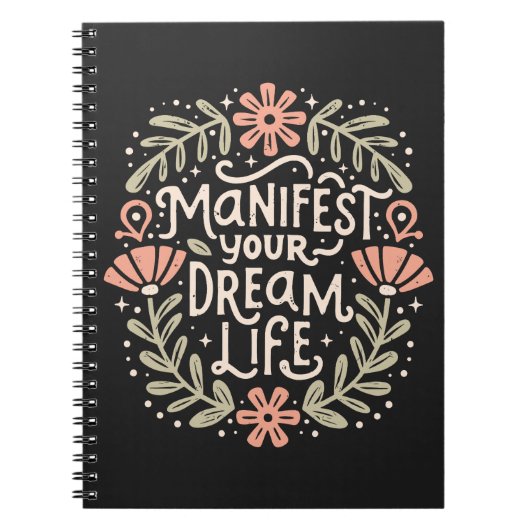 Manifest dein Traumleben manifestieren Bejahung Notizblock (Vorderseite)
