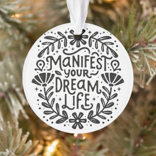 Manifest dein Traumleben manifestieren Bejahung Ornament (Baum)