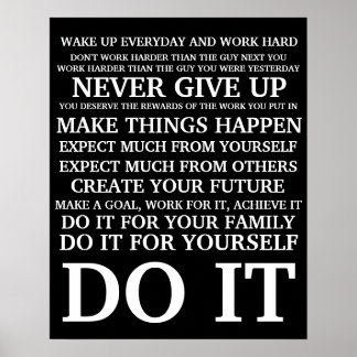 Manifest der harten Arbeit Poster