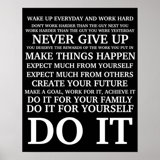 Manifest der harten Arbeit Poster (Vorne)