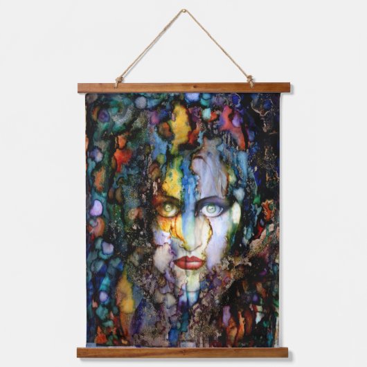 "Manifest Destiny" Kunst von Rebecca O'Donnell Wandteppich Mit Holzrahmen (Vorderseite)