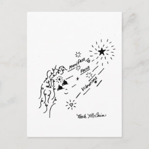 Manifest, Fokus, Vibrationen Postkarte